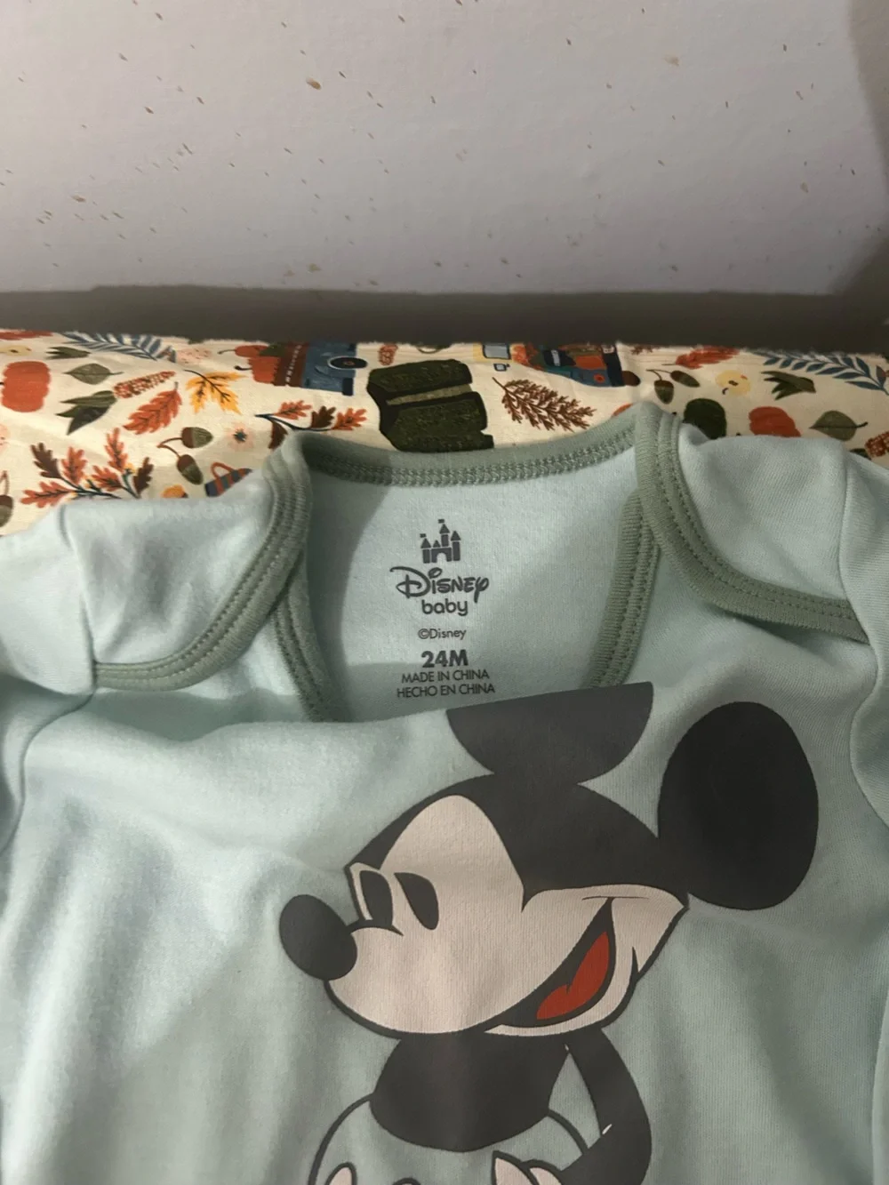 Disney Baby Light Green & White Mickey and Winnie the Pooh Bodysuit Set